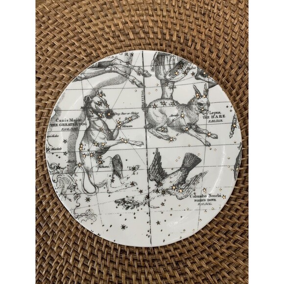 Anthropologie Salt & Earth Appetizer Astrology Chart Canape‎ Plate Bird - Picture 2 of 4
